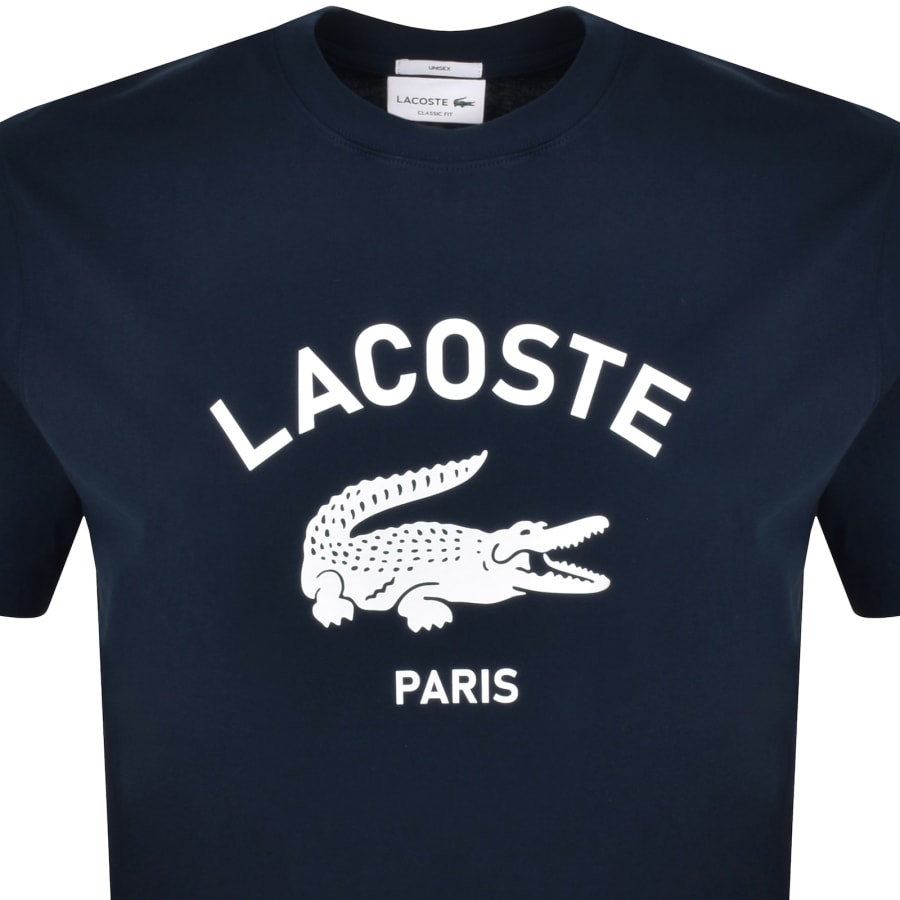 Lacoste Paris Logo T Shirt Navy